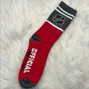 NHL Red and Gray Casual Socks with Sporty Design